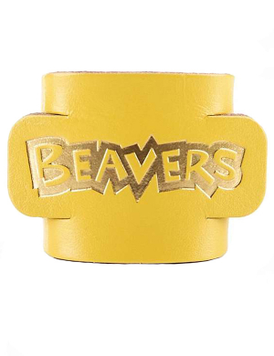 Beavers Leather Woggle - Yellow